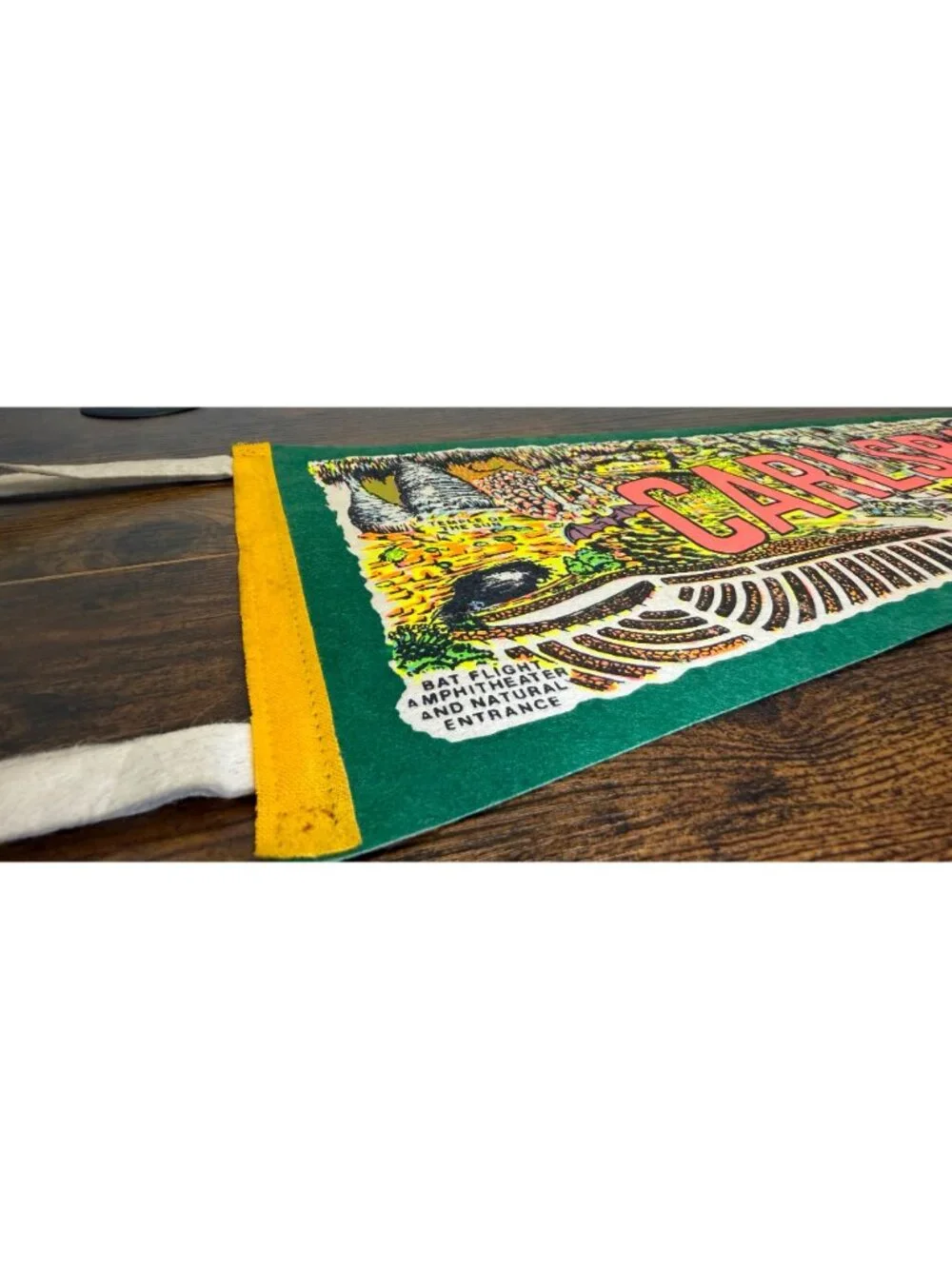 Vintage Carlsbad Caverns Felt Pennant Whites City New Mexico Souvenir 27 “